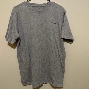 Men's M Grey Champion Logo Short Sleeve T-Shirt